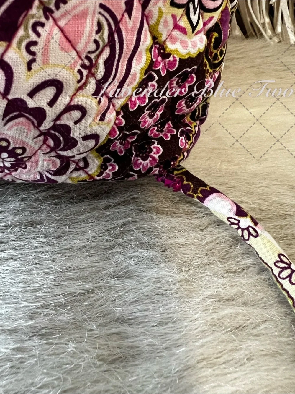 Vintage VERA BRADLEY Very Berry Paisley 2010 Drawstring Zipper Backpack Y2K Pink